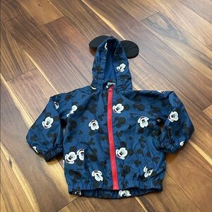 DISNEY JUNIOR MICKEY MOUSE BOYS BLUE HOODED WINDBREAKER SIZE 2T